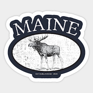 Wicked Decent Maine Moose since 1820 Sticker